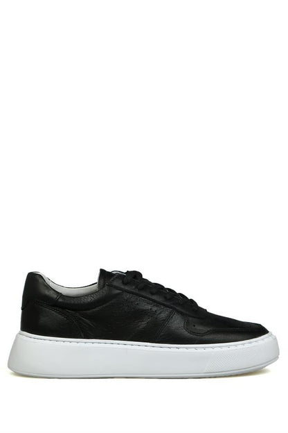 Real Leather Black Women's Casual Shoes