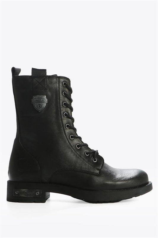 Della's Real Leather Black Women's Boots