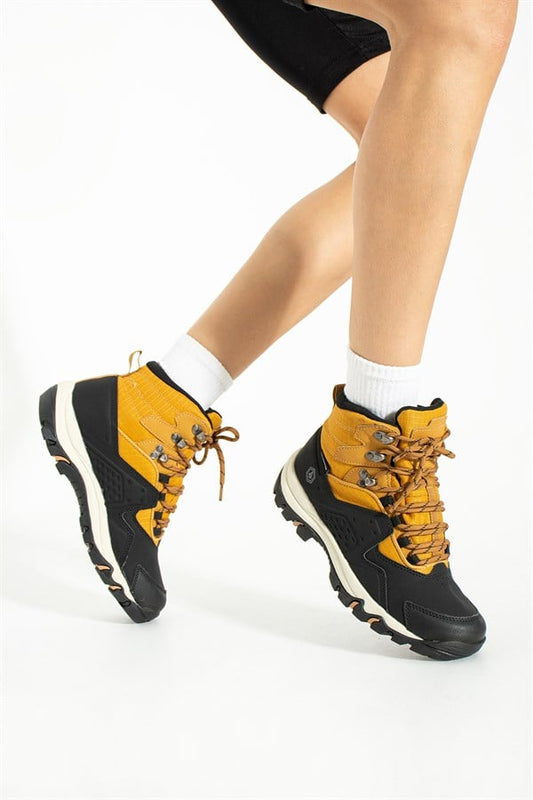 Waterproof Black Yellow Outdoor Women's Boots