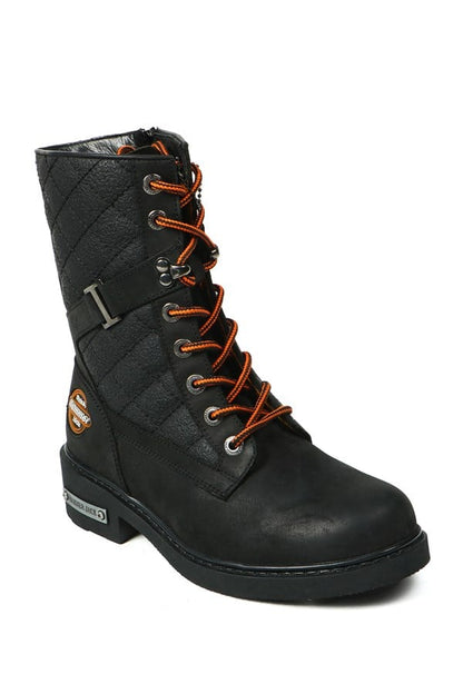 Genuine Leather Black Outdoor Women's Boots