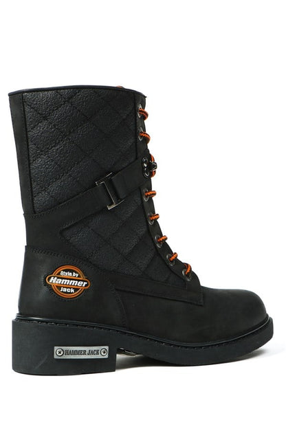 Genuine Leather Black Outdoor Women's Boots
