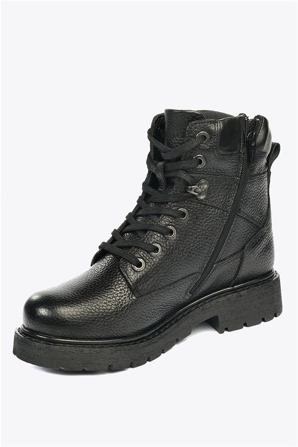 Real Leather Black Women's Boots