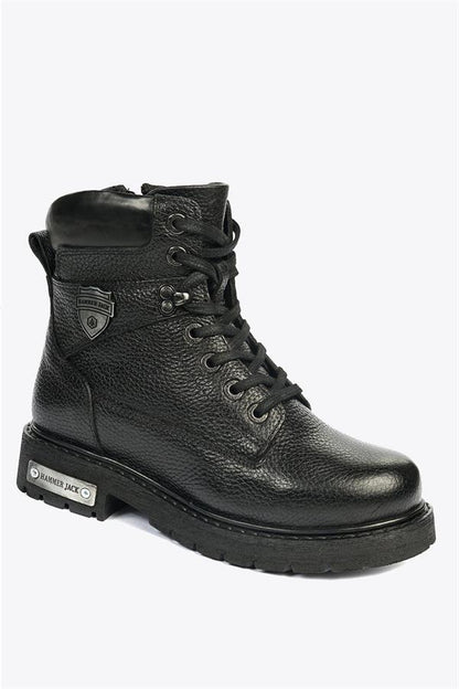 Real Leather Black Women's Boots