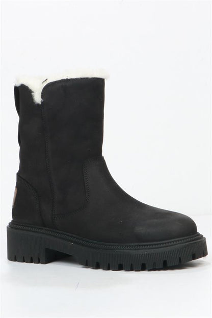 Pilus Genuine Leather Black Outdoor Female Boots