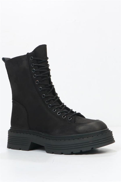 Loberia Genuine Leather Black Women's Boots