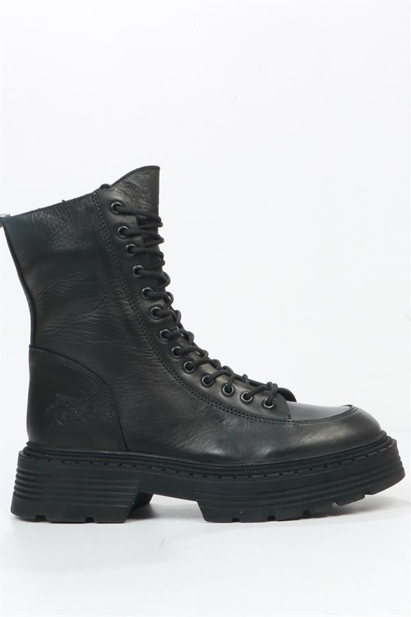 Genuine Leather Black Women's Boots