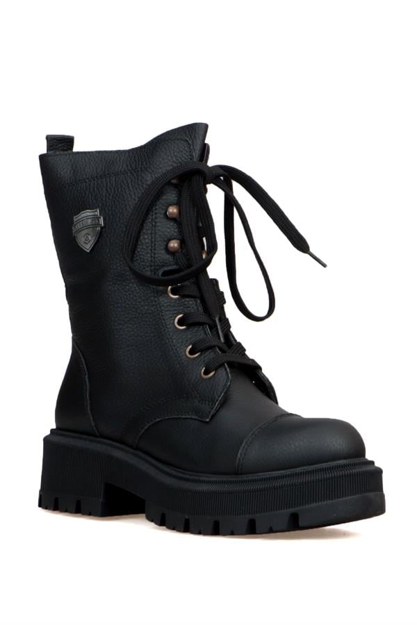 Genuine Leather Black Women's Boots
