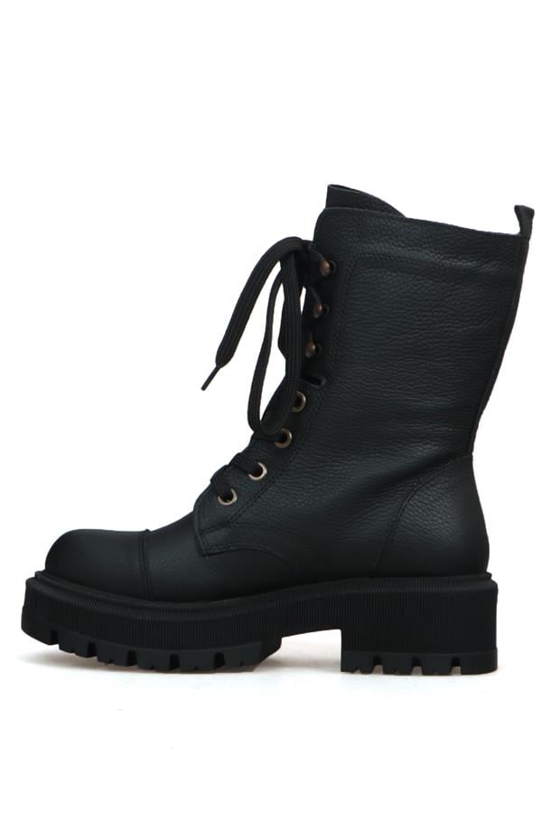 Genuine Leather Black Women's Boots