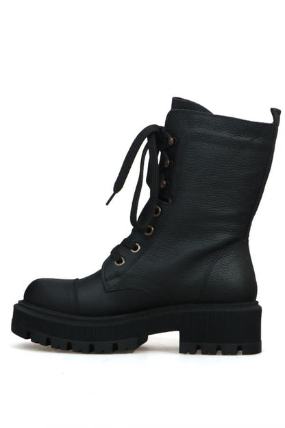 Genuine Leather Black Women's Boots