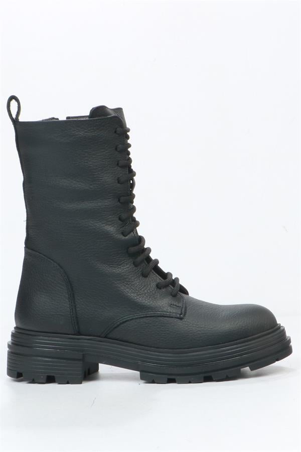 Genuine Leather Black Women's Boots