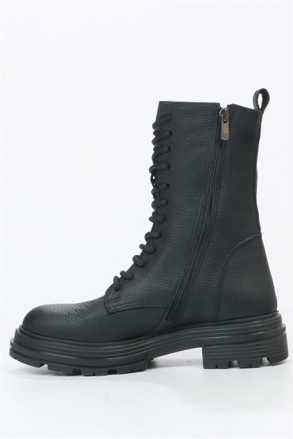 Genuine Leather Black Women's Boots