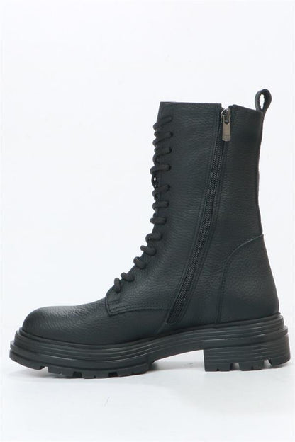 Genuine Leather Black Women's Boots