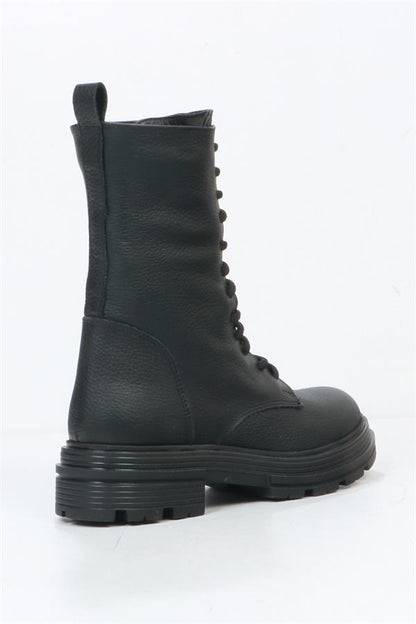 Genuine Leather Black Women's Boots