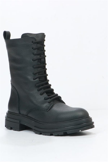 Genuine Leather Black Women's Boots