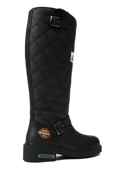 Black Women's Boots Genuine Leather