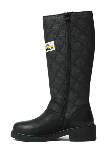 Black Women's Boots Genuine Leather
