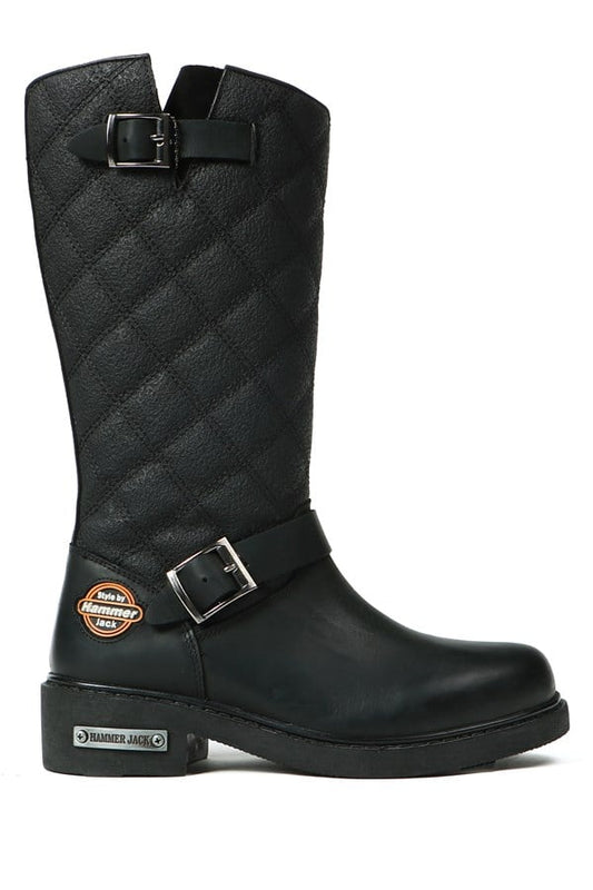 Black Outdoor Women's Boots Genuine Leather