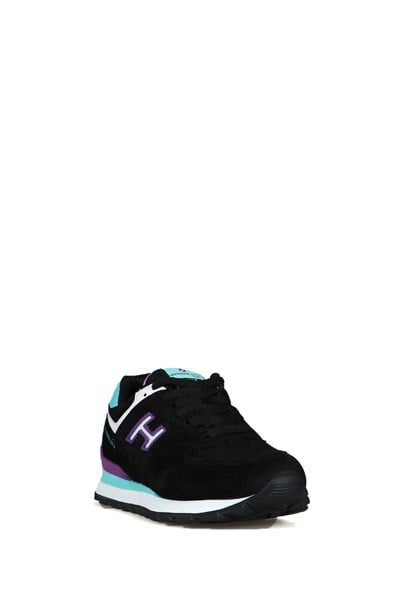 Chile Genuine Leather Black And Purple Women's Sports Shoes