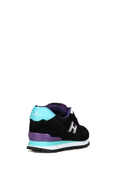 Peruvian True Leather Black And Purple Women's Shoes