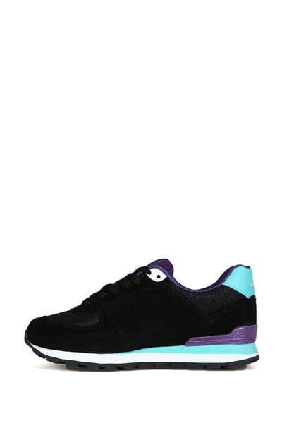 Peruvian True Leather Black And Purple Women's Shoes
