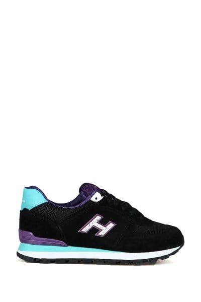 Peruvian True Leather Black And Purple Women's Shoes