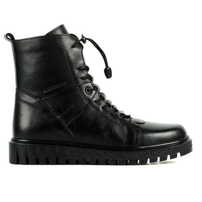 Real Leather Black Outdoor Women's Boots