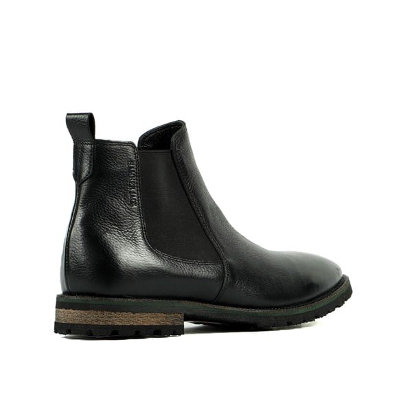 Outdoor Men's Boots Made of Real Black Leather