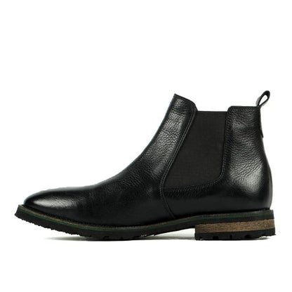 Outdoor Men's Boots Made of Real Black Leather