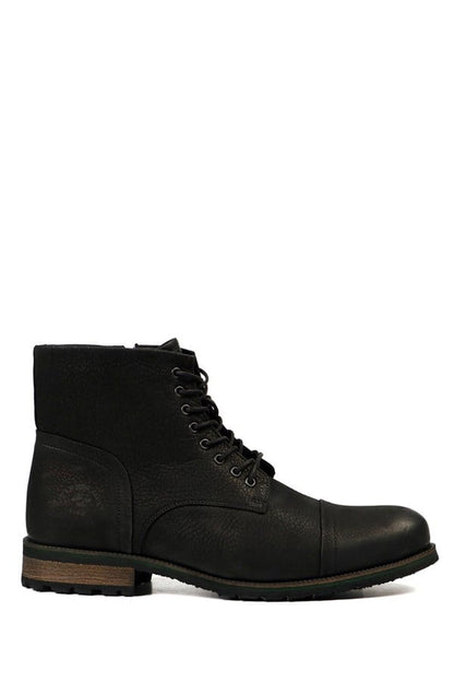 Black Male Boots Leather