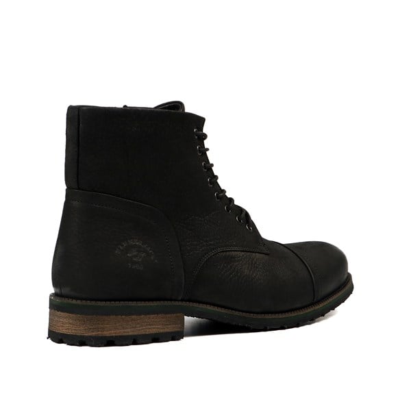 Black Male Boots Leather