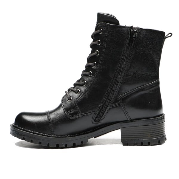 Real Leather Black Women's Boots