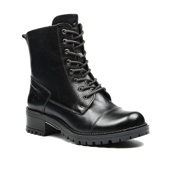 Real Leather Black Women's Boots