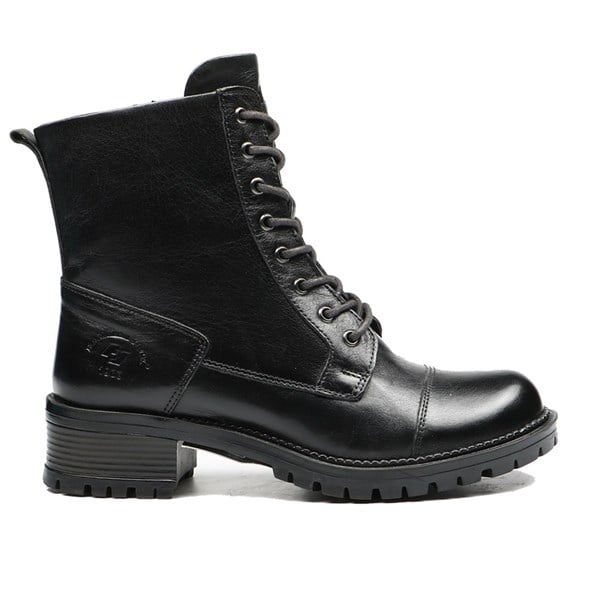 Real Leather Black Women's Boots