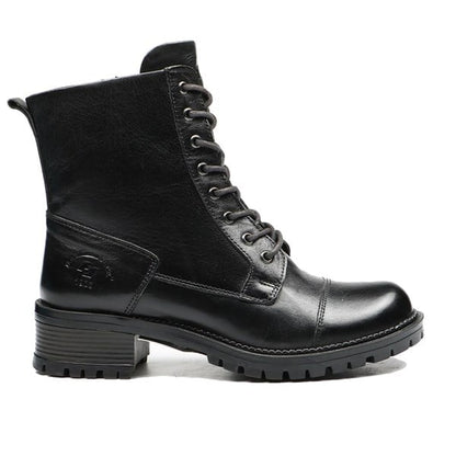 Real Leather Black Women's Boots