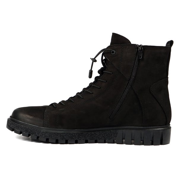 Black Genuine Leather Male Boots