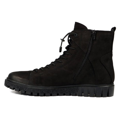 Black Genuine Leather Male Boots
