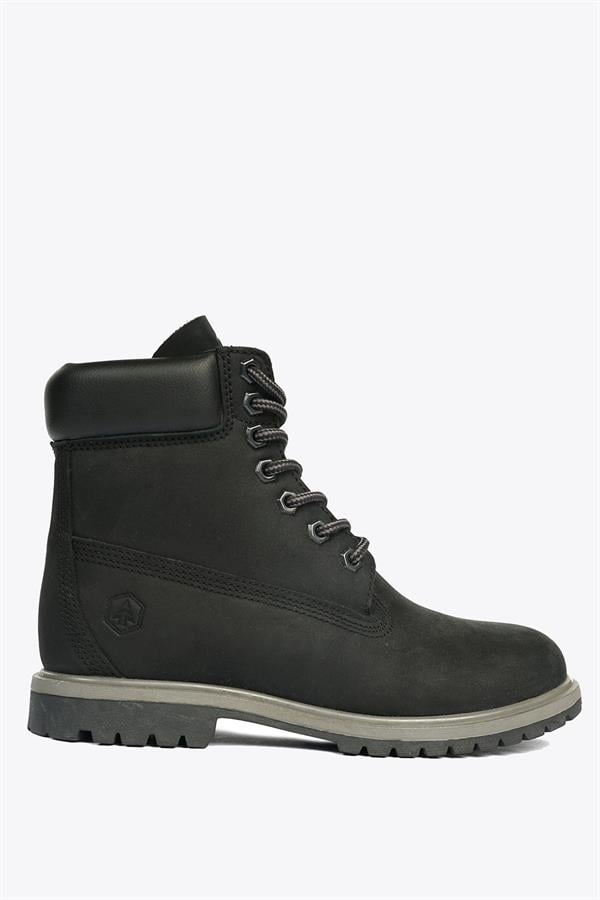 Genuine Leather Black Stick  Boots