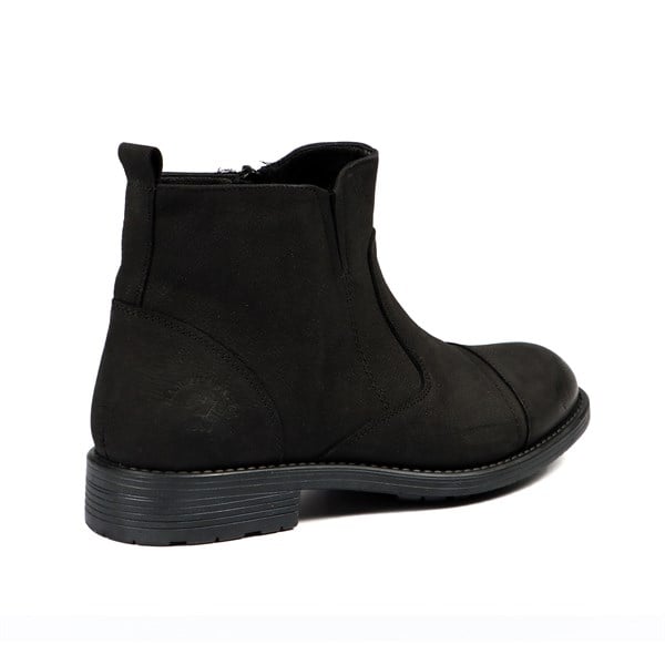Genuine Leather Black Outdoor Men's Boots