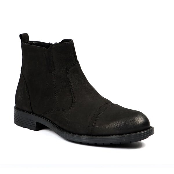 Genuine Leather Black Outdoor Men's Boots