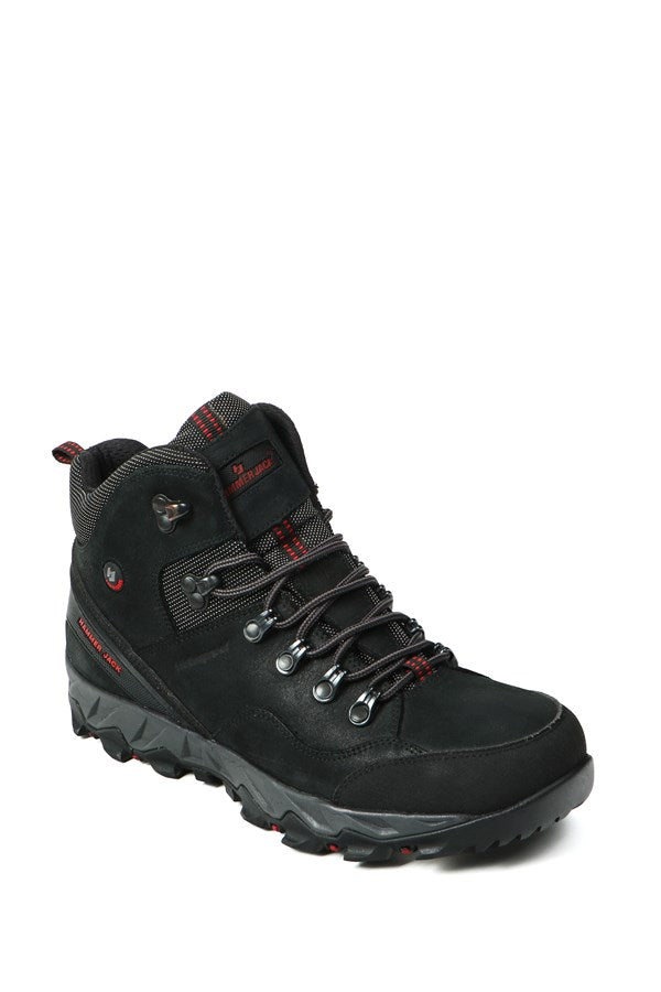 Real Leather Black  Outdoor Men's Boots