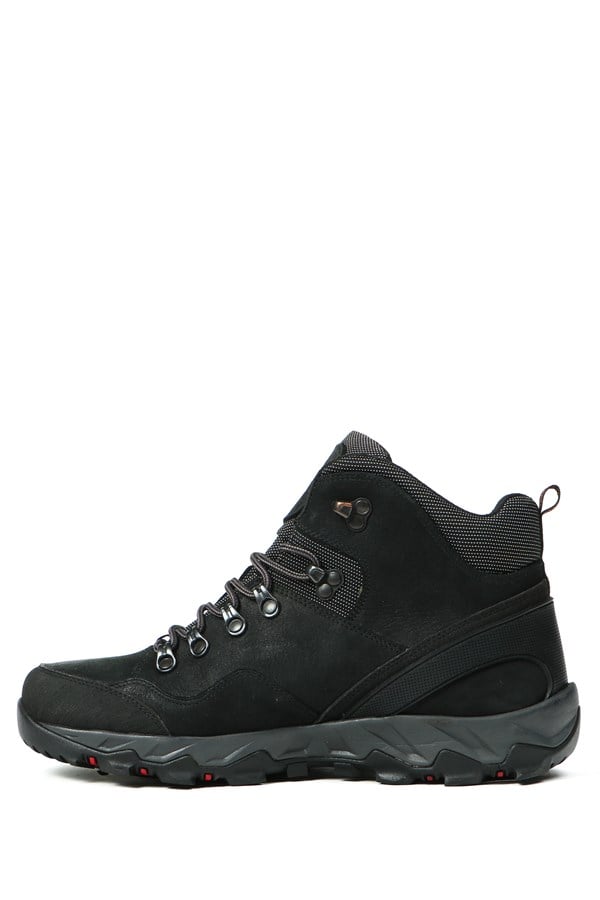 Real Leather Black  Outdoor Men's Boots