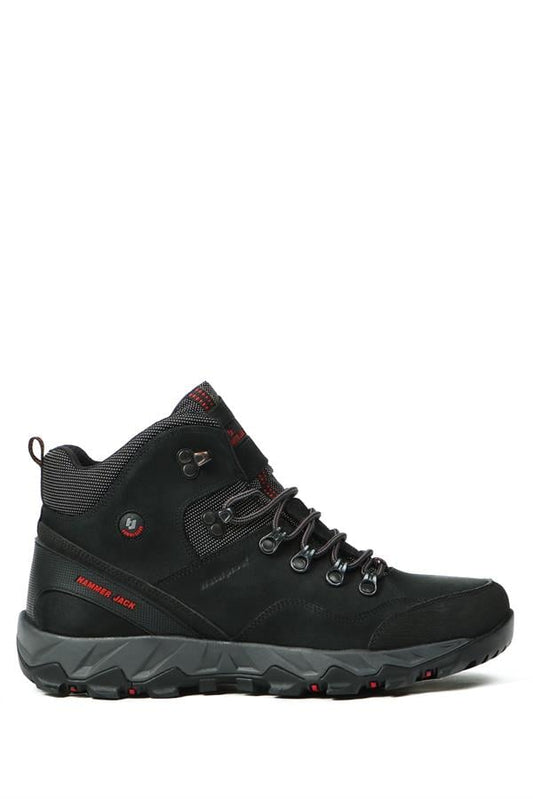 Real Leather Black  Outdoor Men's Boots