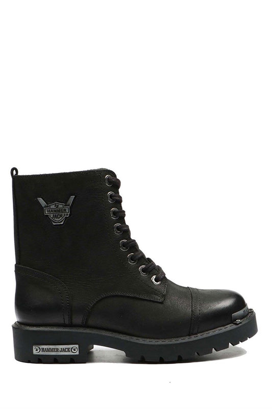 Real Leather Black Shower Stick Female Boots