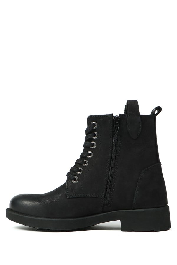 Real Leather Black Women's Boots