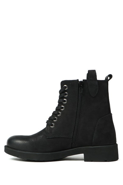 Real Leather Black Women's Boots