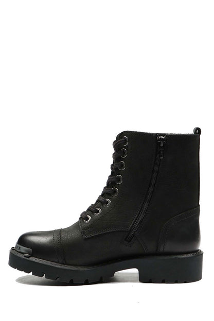 Real Leather Black Shower Stick Female Boots