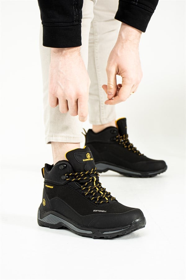 Bond Waterproof Black Yellow Male Boots