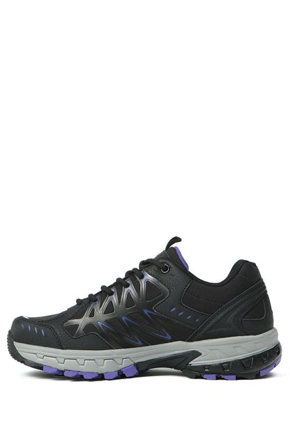 Oro Waterproof Black And Purple Outdoor Female Shoes
