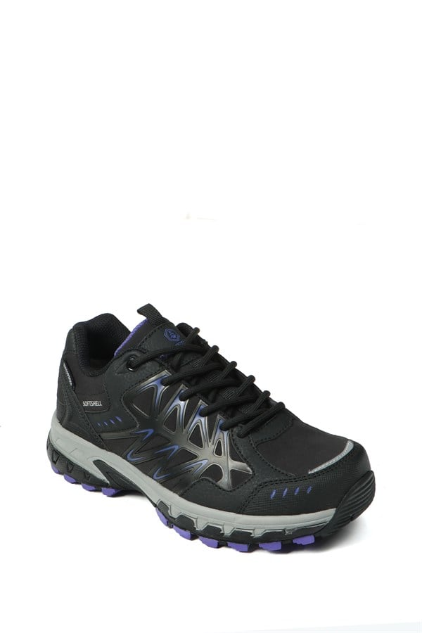 Oro Waterproof Black And Purple Outdoor Female Shoes