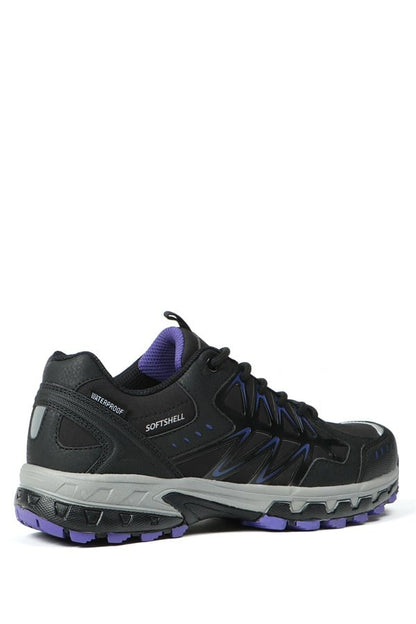 Oro Waterproof Black And Purple Outdoor Female Shoes